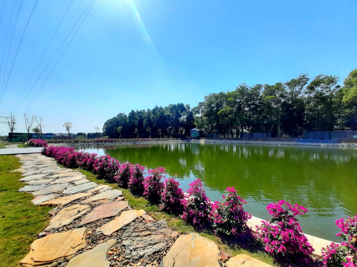 Trong tổ hợp, công trình vườn Nhật Kyousei-no-niwa được ví như "trái tim" của dải công viên kết nối giai đoạn I và II của Dự án Khu công nghiệp Nam Cầu Kiền.