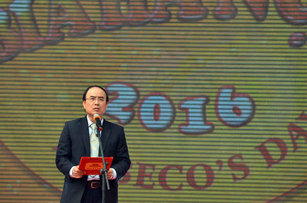Ông Nguyễn Hồng Linh - TGĐ Habeco phát biểu tại Ngày hội.