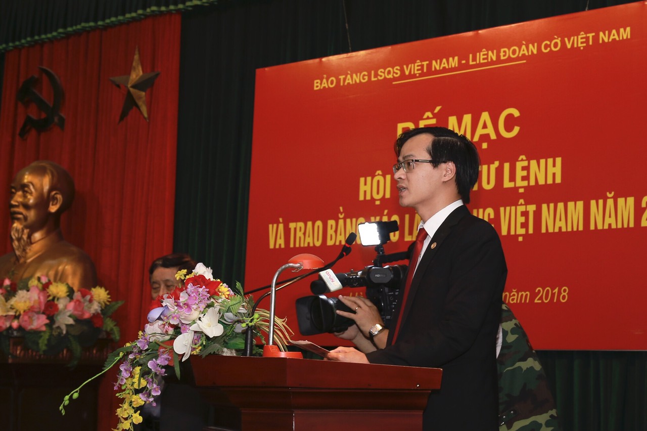  Ông Hoàng Thái Tuấn Anh – Trưởng đại diện Văn phòng Phát triển Kỷ lục Miền Bắc Tổ chức Kỷ lục Việt Nam thay mặt công bố quyết định xác lập Kỷ lục.