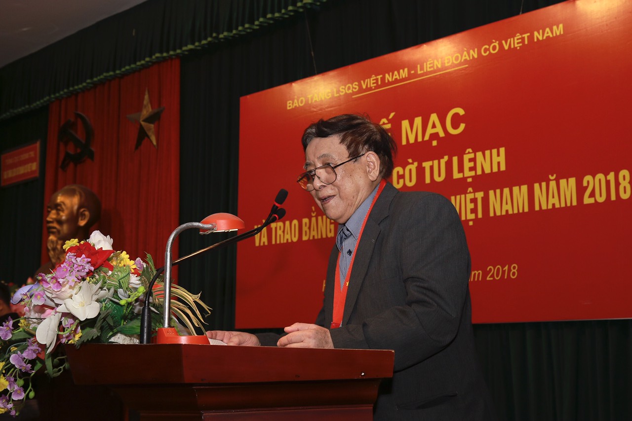  Đại tá, Nhà văn Nguyễn Quý Hải phát biểu tại chương trình.