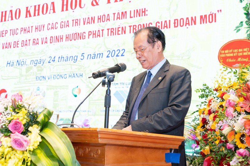TS. Thang Văn Phúc, nguyên thứ trưởng Bộ Nội vụ, chủ tịch Viện những vấn đề phát triển (VIDS) phát biểu khai mạc Hội thảo.