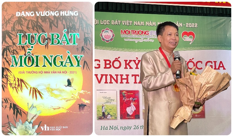 Tác phẩm “Lục bát mỗi ngày” của Nhà thơ, Đại tá Đặng Vương Hưng với gần 1000 bài thơ theo thể Lục bát đã được vinh dự xác lập Kỷ lục Việt Nam tại sự kiện. 