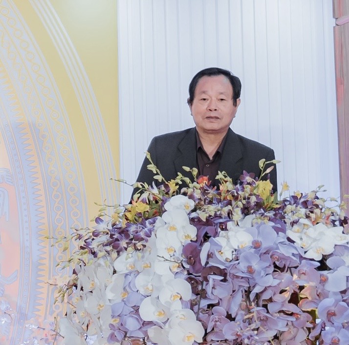 Ông Nguyễn Hữu Oanh, nguyên phó trưởng ban Tôn giáo Chính phủ phát biểu.