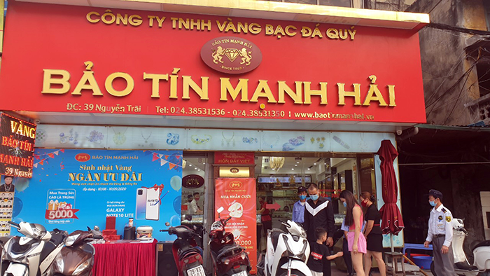 Trụ sở của Bảo Tín Mạnh Hải tại số 39 đường Nguyễn Trãi, Thanh Xuân, Hà Nội.