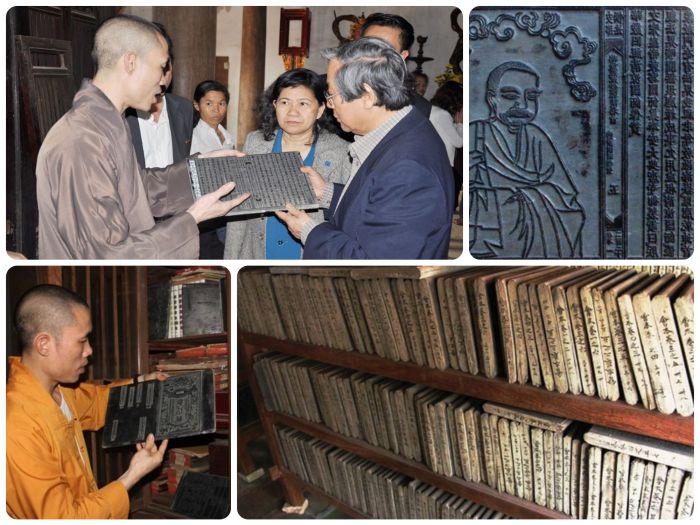 Bộ mộc bản “Cư Trần lạc đạo phú” của Phật hoàng Trần Nhân Tông nằm trong kho tư liệu mộc bản chùa Vĩnh Nghiêm đã được UNESCO công nhận là Di sản Tư liệu thuộc Chương trình Ký ức Thế giới khu vực châu Á - Thái Bình Dương năm 2012.