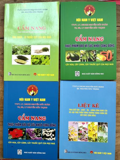 Bộ 4 cuốn sách giới thiệu về công dụng của các loại rau, củ, quả, cây hoa, cây cảnh và thực phẩm.
