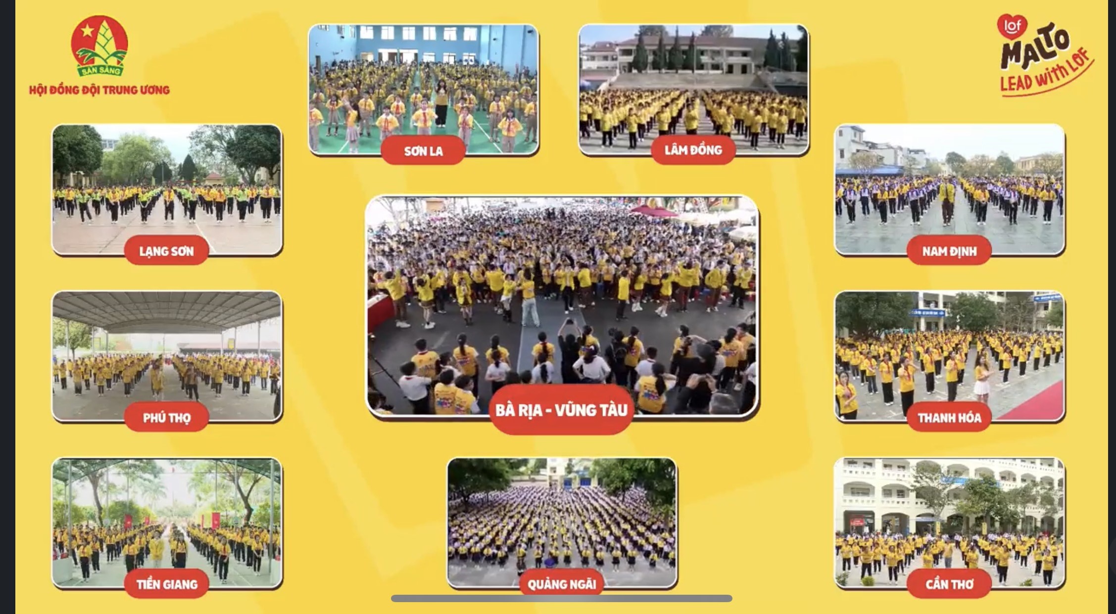Điểm cầu chính tại Bà Rịa Vũng Tàu quy tụ hơn 3.000 em học sinh đến từ 6 trường trung học cơ sở trong tỉnh.