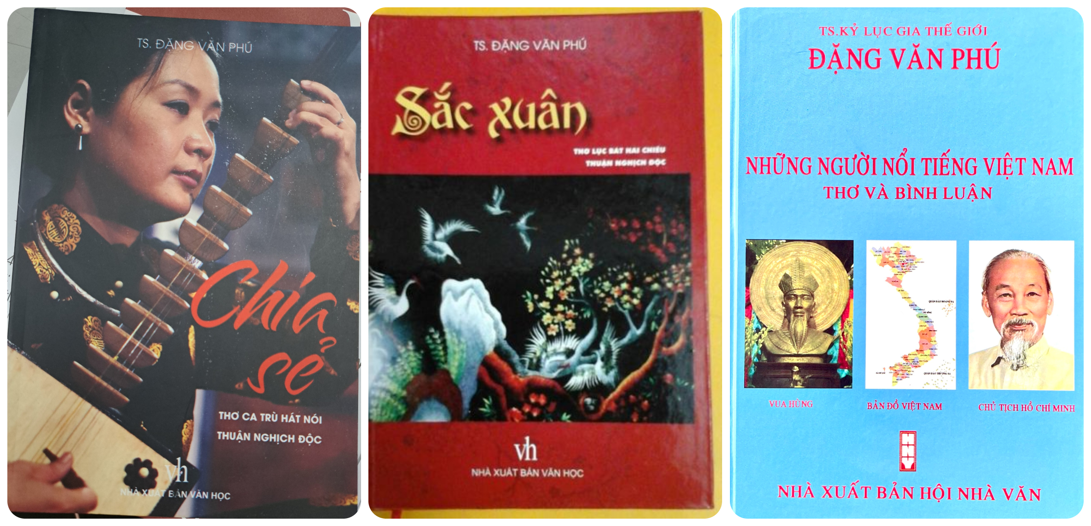 Ba tập thơ chuyên về ca trù hát nói của KLG Đặng Văn Phú.