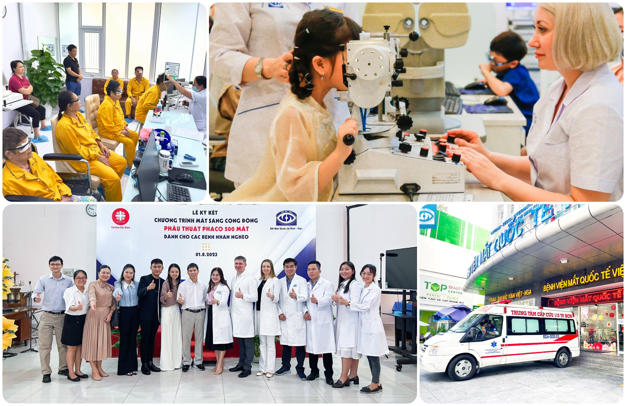 Một số hình ảnh tham gia chống dịch và khám chữa bệnh của Bệnh viện mắt Quốc tế - Việt Nga.