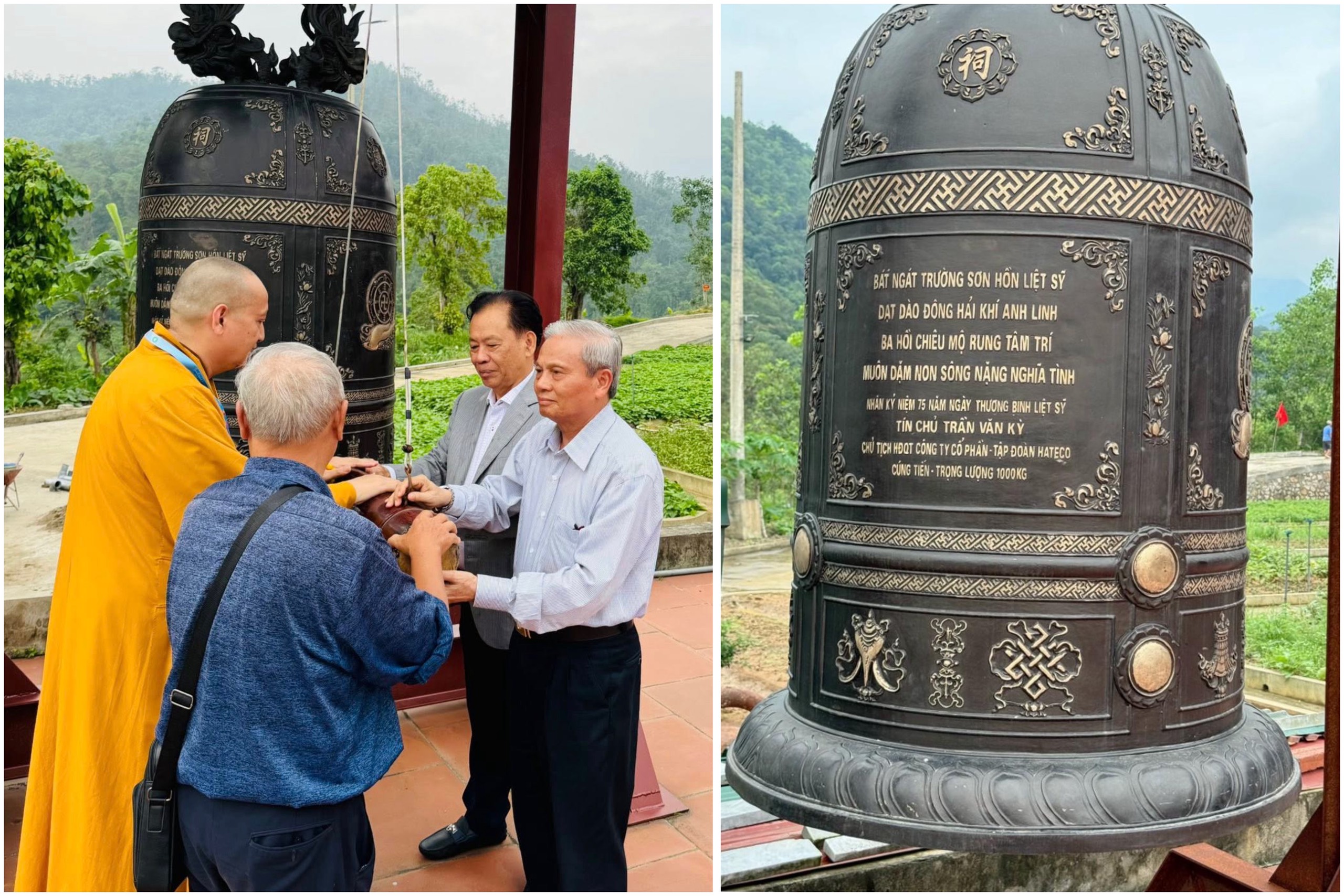 Tháp chuông ngũ môn tại Đền thờ anh hùng liệt sỹ Trung đoàn 5 Yên Tử