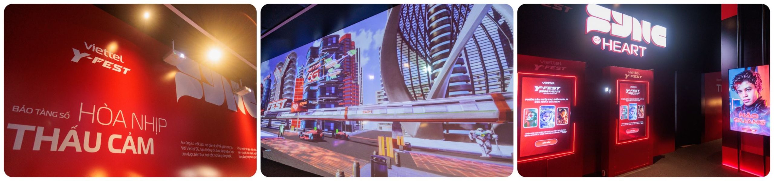Bảo tàng số “SYNC OF HEART” , một trong những điểm nhấn tại mỗi điểm dừng chân của Y-FEST, mang đến không gian trải nghiệm công nghệ tương tác cùng nghệ thuật chưa từng có và câu chuyện về bản sắc địa phương, sự kết nối với cộng đồng